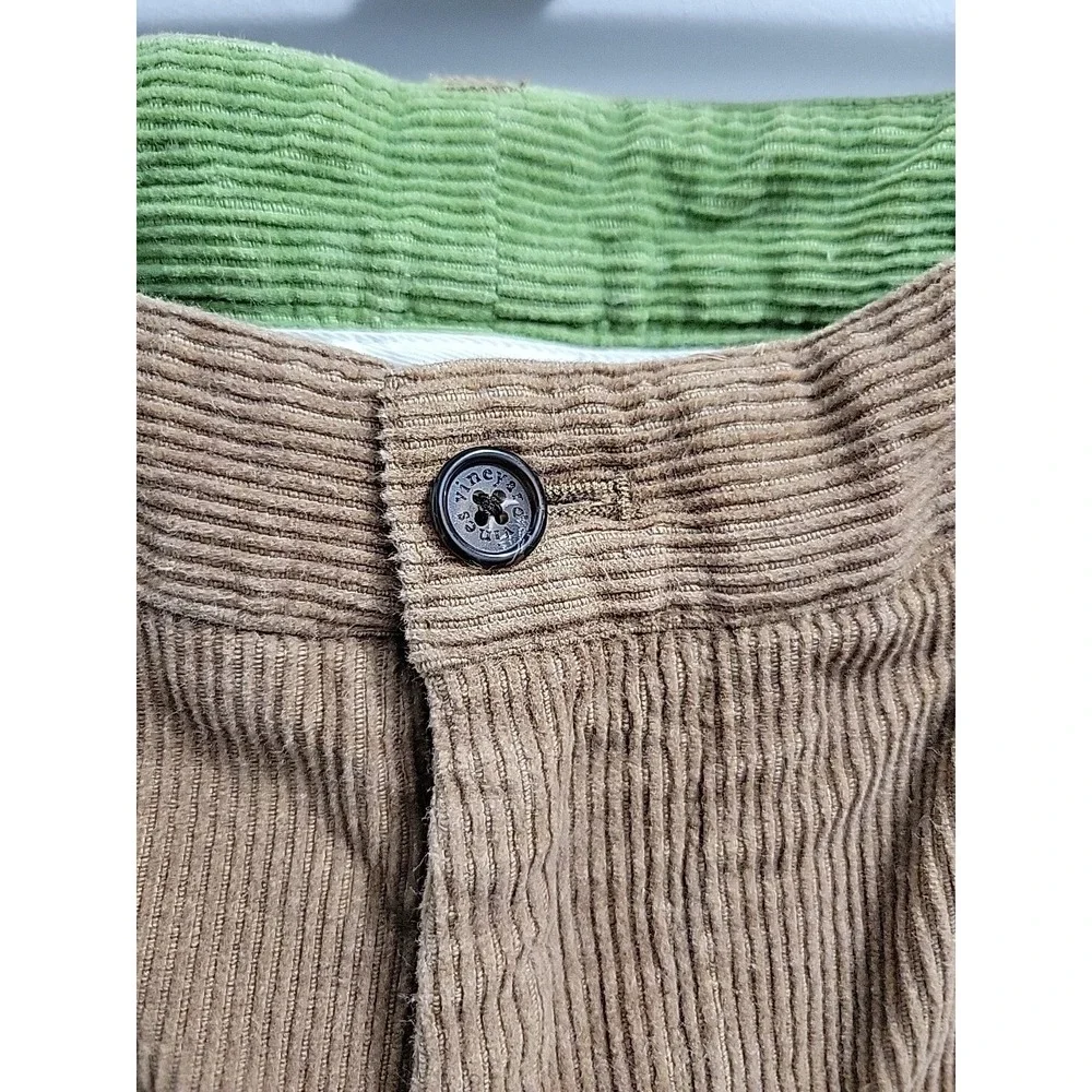 Vineyard‎ Vines Men's Corduroy Pants Size 35x30 Dark Tan/Lt Brown Straight Leg